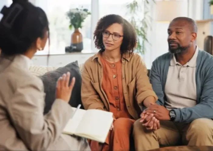 couple at therapy.