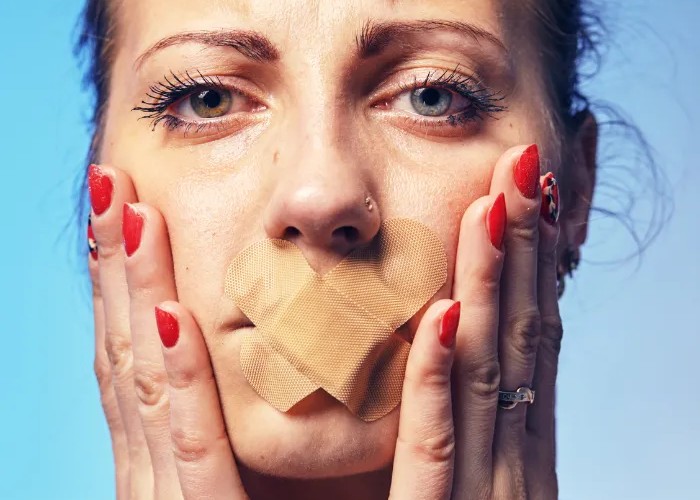 young woman with trauma.